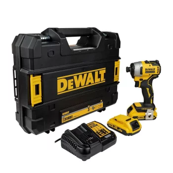 Шурупокрут ударний акумуляторний DeWalt XR Li-Ion 18В 190Нм 2800об/хв кейс 0.96кг