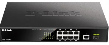 Комутатор D-Link DGS-1010MP 9xGE PoE, 1xSFP, 125W