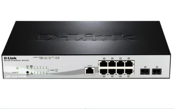 Комутатор D-Link DGS-1210-10P/ME 8x1GE PoE, 2xSFP(1G), Metro Ethernet