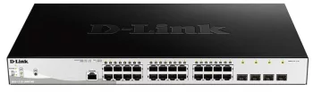 Комутатор D-Link DGS-1210-28MP/ME 24xGE PoE, 4xSFP, 370Вт