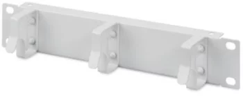 Кабельний організатор Digitus горизонт. 10" 1U односторонній 3 кільця, сірий