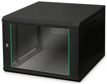 Шафа DIGITUS 19", 7U, Wall Mounting Dynamic Basic, 600x600 мм, 60кг максимально, чорна
