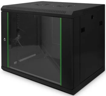 Шафа DIGITUS 19", 9U, Wall Mounting Dynamic Basic, 600x450 мм, 60кг максимально, чорна