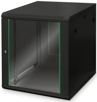 Шафа DIGITUS 19", 12U, Wall Mounting Dynamic Basic, 600x450 мм, 60кг максимально, чорна