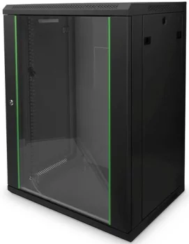 Шафа DIGITUS 19", 16U, Wall Mounting Dynamic Basic, 600x450 мм, 60кг максимально, чорна