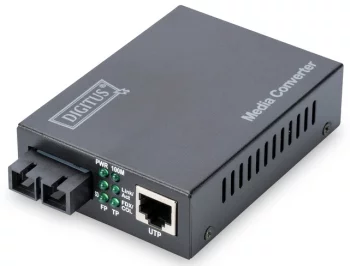 Медіа конвертор DIGITUS Fast Ethernet, RJ45 / SM SC, 1310 m, 20км