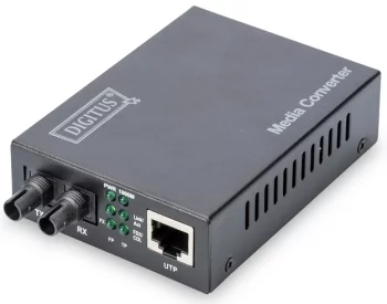 Медіа конвертор DIGITUS Gigabit, RJ45 / MM ST DX, 850nm, 0.5км