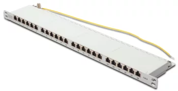 Патч-панель DIGITUS CАТ 6 STP, 19", 0.5U, 24 порти, зібрана, сіра