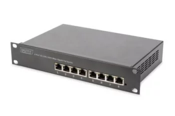 Комутатор DIGITUS 10", Gigabit Ethernet 8x10/100/1000Mbps RJ45 POE