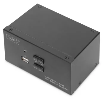 Комутатор DIGITUS Desktop HDMA KVM, 2 Port, Dual Display, 4K