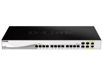 Комутатор D-Link DXS-1210-16TC 12x10GE, 2xSFP+, 2xSFP+/10GE Smart