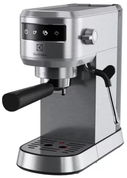 Кавоварка Electrolux ріжкова, 1л, мелена, ручний капуч, LED-дисплей, підігрів чашок, метал