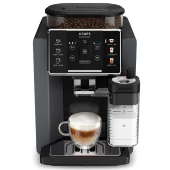 Кавомашина Krups Sensation Milk M90 1.7л, зерно, автомат.капучинатор, авторецептів - 6, чорний