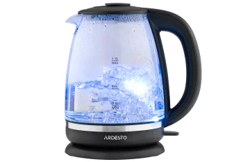 Електрочайник Ardesto 1.7л, Strix, скло, чорний
