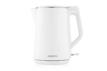 Електрочайник Ardesto 1.5л, Strix, подвійні стінки, білий глянець