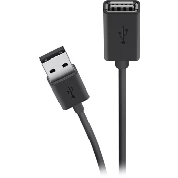 Кабель USB-A > USB-AF заряджання/синхронізації Belkin 1.8м, чорний