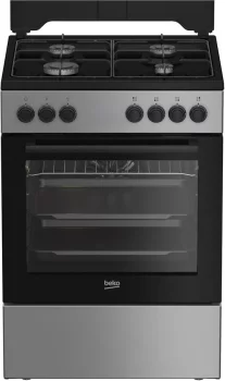 Плита Beko комбінована, 66л, 60x60см, конвекція, сріблястий