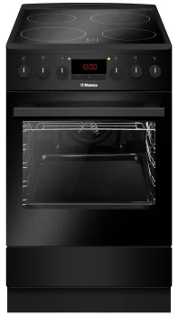 Плита Hansa електрична склокерамічна, 65л, 50x60см, дисплей, конвекція, чорний