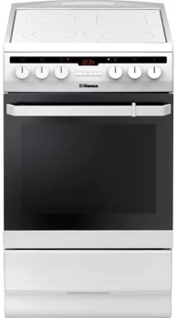 Плита Hansa електрична склокерамічна, 65л, 50x60см, дисплей, конвекція, білий