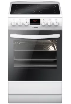 Плита Hansa електрична склокерамічна, 62л, 50x60см, дисплей, конвекція, білий