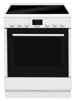 Плита Hansa електрична склокерамічна, 65л, 60x60см, дисплей, конвекція, білий