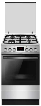 Плита Hansa комбінована, 65л, 50x60см, дисплей, конвекція, чавун, нерж