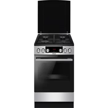 Плита Hansa комбінована, 50х60см, 65л, чавун, газ контр., дисплей, нержавіюча сталь