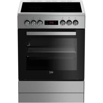 Плита Beko електрична склокерамічна, 66л, 60x60см, дисплей, конвекція, нерж
