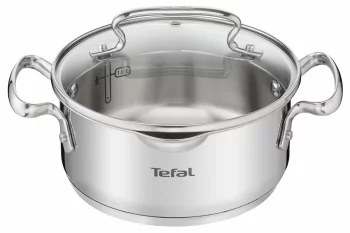 Каструля Tefal DUETTO+, 2л, з кришкою, нержавюча сталь, скло