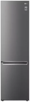 Холодильник LG з нижн. мороз., 203x60х68, холод.відд.-277л, мороз.відд.-107л, 2дв., А+, NF, інв., диспл внутр., зона св-ті, сірий темний