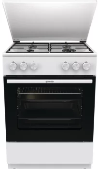 Плита Gorenje  газова, 72л, 60x60см, емальовані, з кришкою, білий