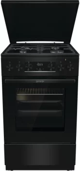 Плита Gorenje комбінована, 70л, 50x60см, дисплей, чавун, чорний