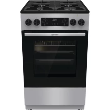 Плита Gorenje комбінована, 70л, 50x60см, дисплей, чавун, нерж