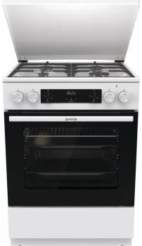 Плита Gorenje комбінована, 71л, 60x60см, дисплей, IconLed, чавун, білий