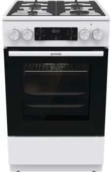 Плита Gorenje комбінована, 70л, 50x60см, дисплей, чавун, білий