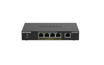 Комутатор NETGEAR GS305PP 5xGE (4xPoE), 83Вт, Некерований