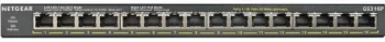 Комутатор NETGEAR GS316P 16xGE PoE, 115Вт, Некерований