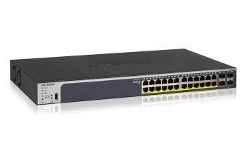 Комутатор NETGEAR GS728TPP 24xGE PoE, 4xSFP, 384Вт, Керований L2