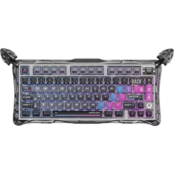 Клавіатура механічна GravaStar Mercury K1 Pro 80keys, GravaStar x Kailh Speedy Mint, BT/WL/USB, cyberpunk