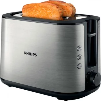 Тостер Philips WiWa Collection 950Вт, метал/пластик, чорний