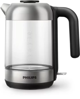 Електрочайник Philips Series 5000 1.7л, скло, чорно-сріблястий