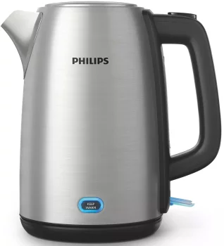 Електрочайник Philips Viva Collection 1.7л, LED підсвітка, сріблясто-чорний