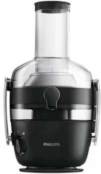 Соковитискач Philips Avance Collection відцентрований 1000Вт, чаша-1л, жмих-2.1л, жолоб на ціле яблуко, пластик, чорний