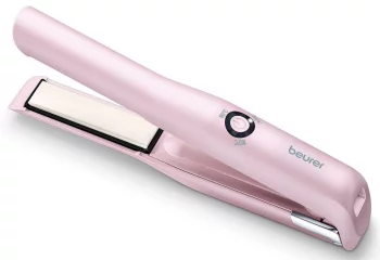 Випрямляч Beurer, безпровідний, mini-USB, 25Вт, темп.режимів-3, >200С, заряд на 20хв, кераміка, турмалін, рожевий