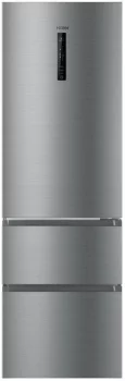 Холодильник Haier багатодверний, 190.5x59.5х65.7, холод.відд.-233л, мороз.відд.-114л, 3дв., А++, NF, інв., дисплей, зона нульова, сріблястий