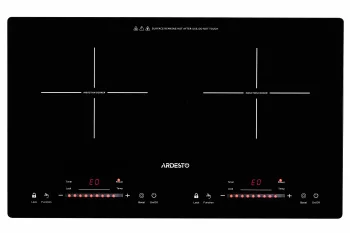 Плитка настільна Ardesto індукційна, конфорок - 2 на 1.3кВт + 1.8кВт горизонт., керування - сенсорне, таймер, boost, чорний