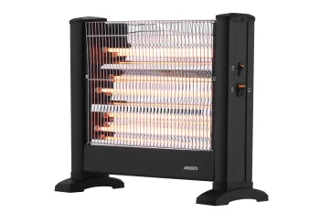 Обігрівач інфрачервоний ARDESTO кварцевий, 15м2, 1650Вт, мех. упр-ння, підлоговий, чорний