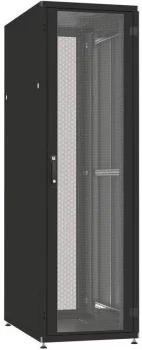 Шафа ZPAS 19", 42U, SZB IT, передні одностулкові перфоровані двері і задні розпашні, 600x1200 мм, максимально 1500кг, чорна