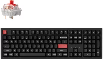 Клавіатура механічна Keychron K10 PRO 100Key, K pro Red, WL/BT/USB-A, QMK, EN/UKR, White Led, чорний
