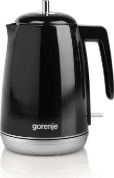 Електрочайник Gorenje 1.7л, Strix контроль, чорний